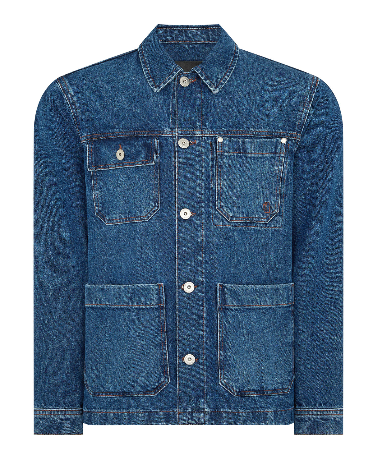 Man wearing a blue Regular Fit Denim Jacket