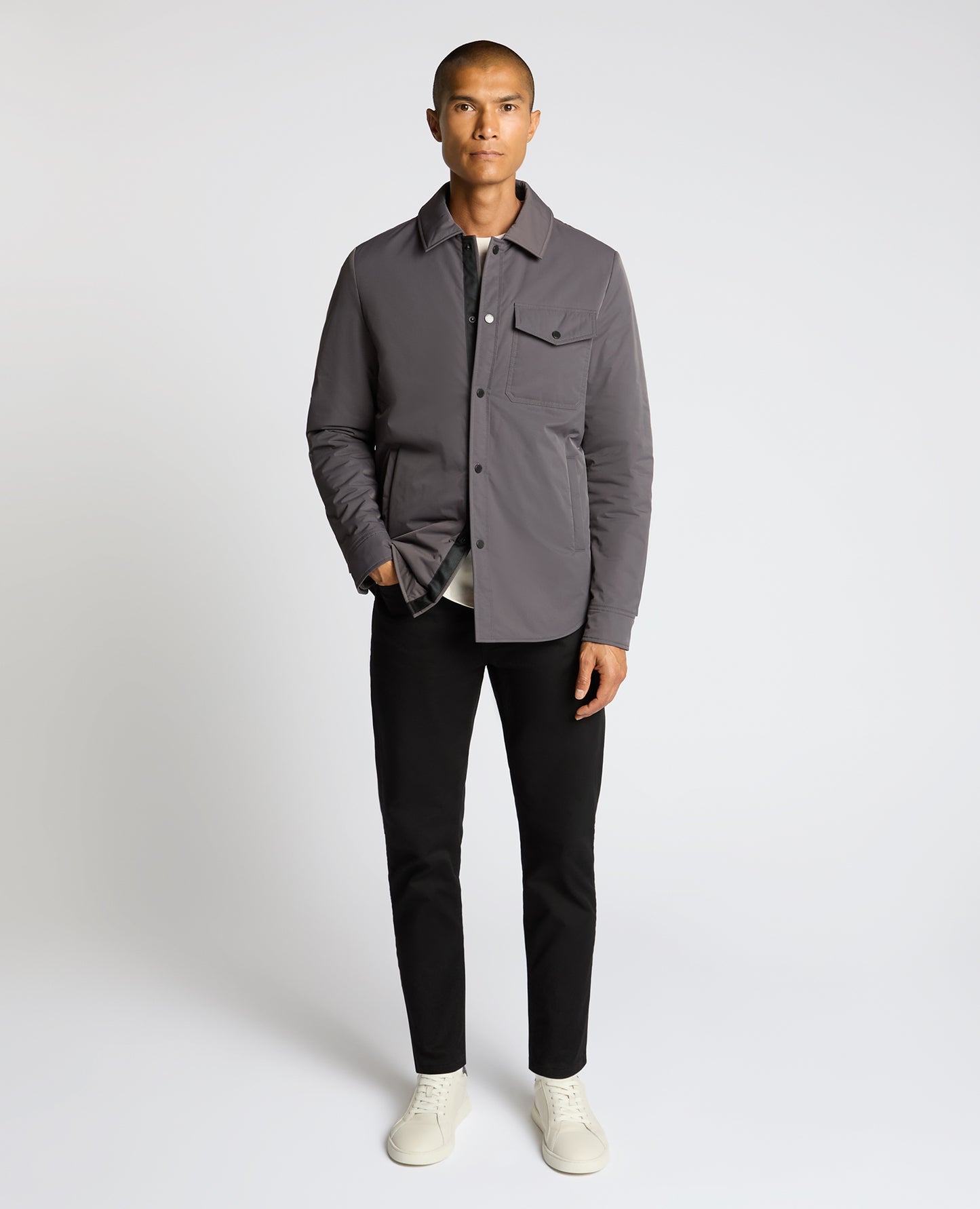Padded Button-Up Jacket