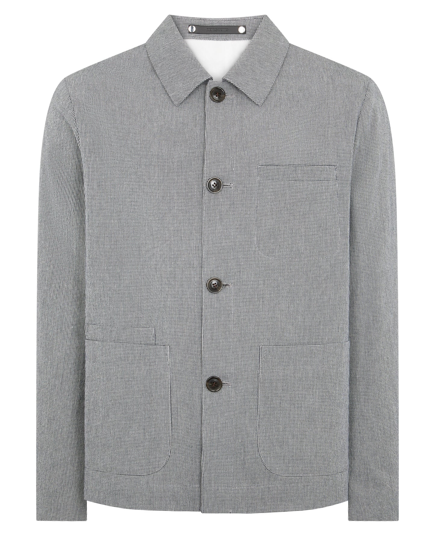 Regular Fit Micro-Houndstooth Chore Jacket