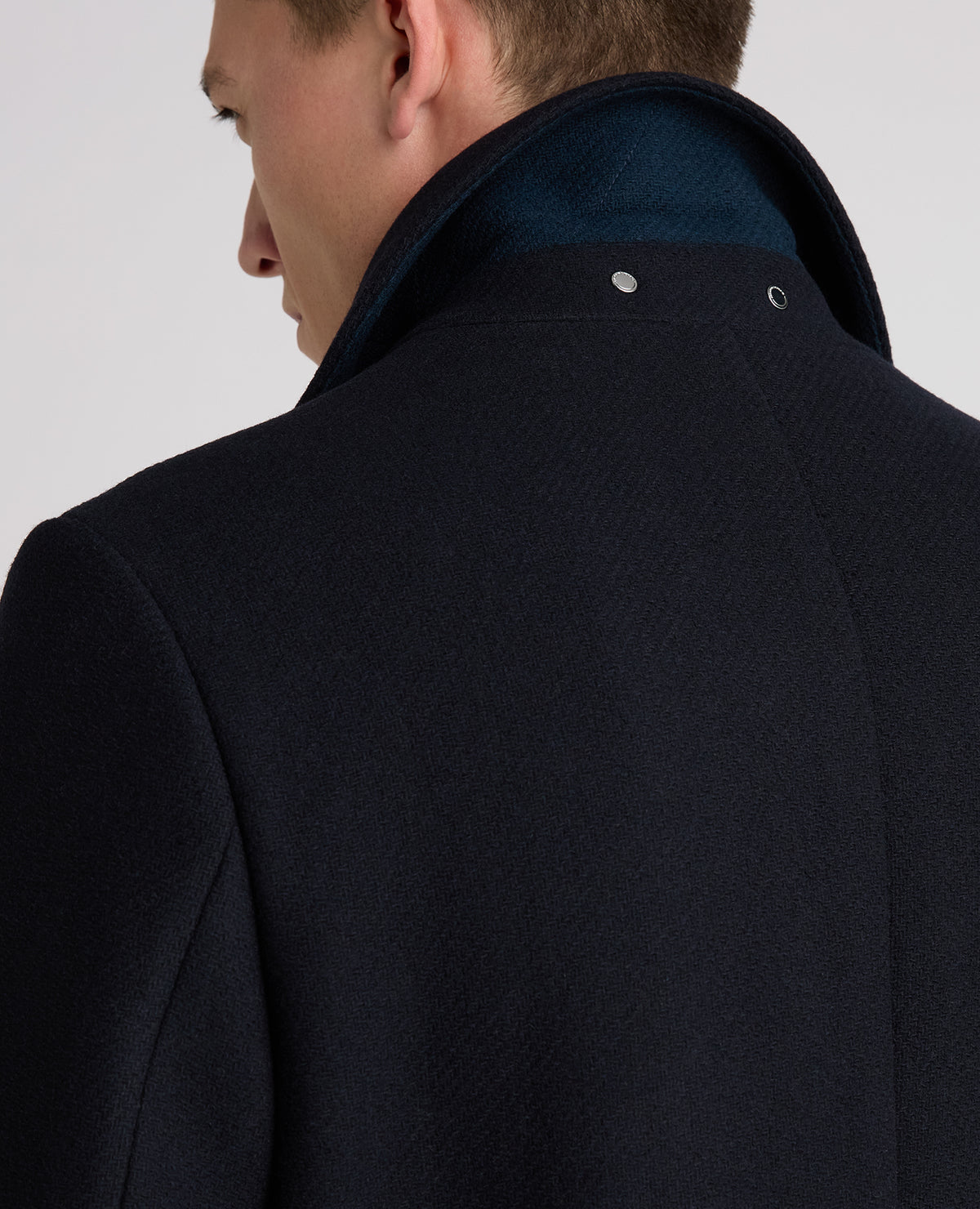 Navy Dylan Wool Rich Overcoat