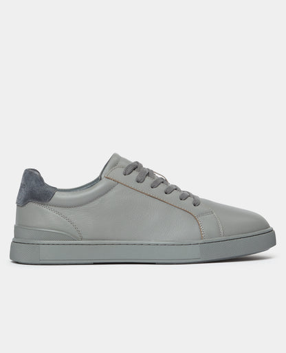Grey Parma Leather Trainer