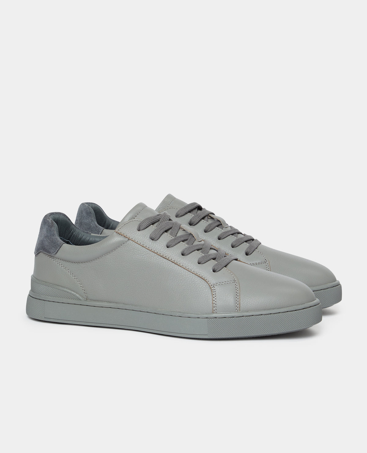 Grey Parma Leather Trainer