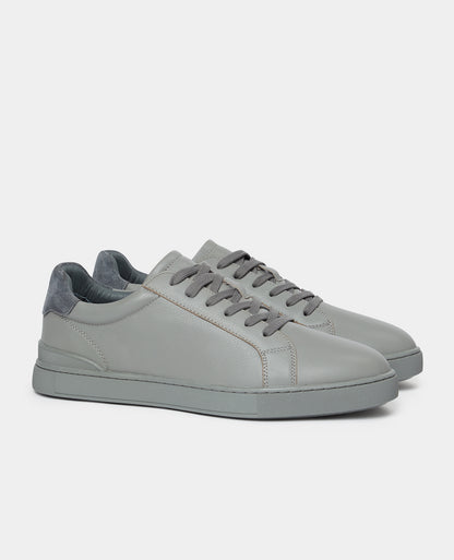 Grey Parma Leather Trainer