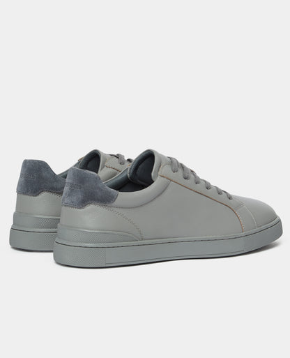 Grey Parma Leather Trainer