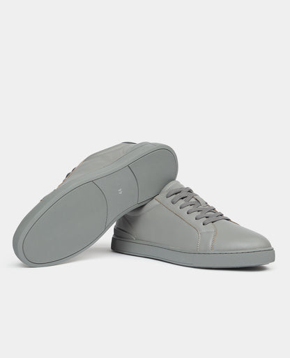 Grey Parma Leather Trainer