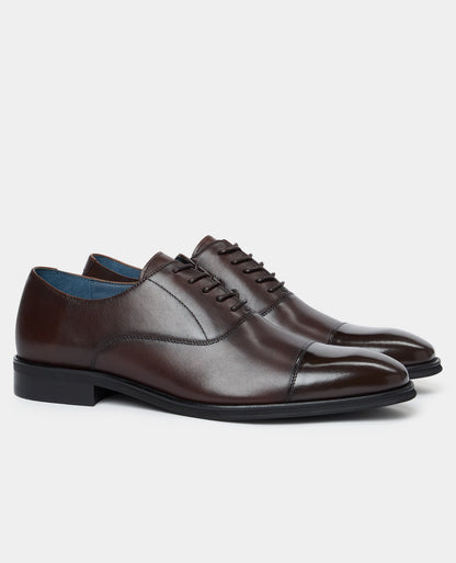 Brown Garda Leather Oxford Shoe