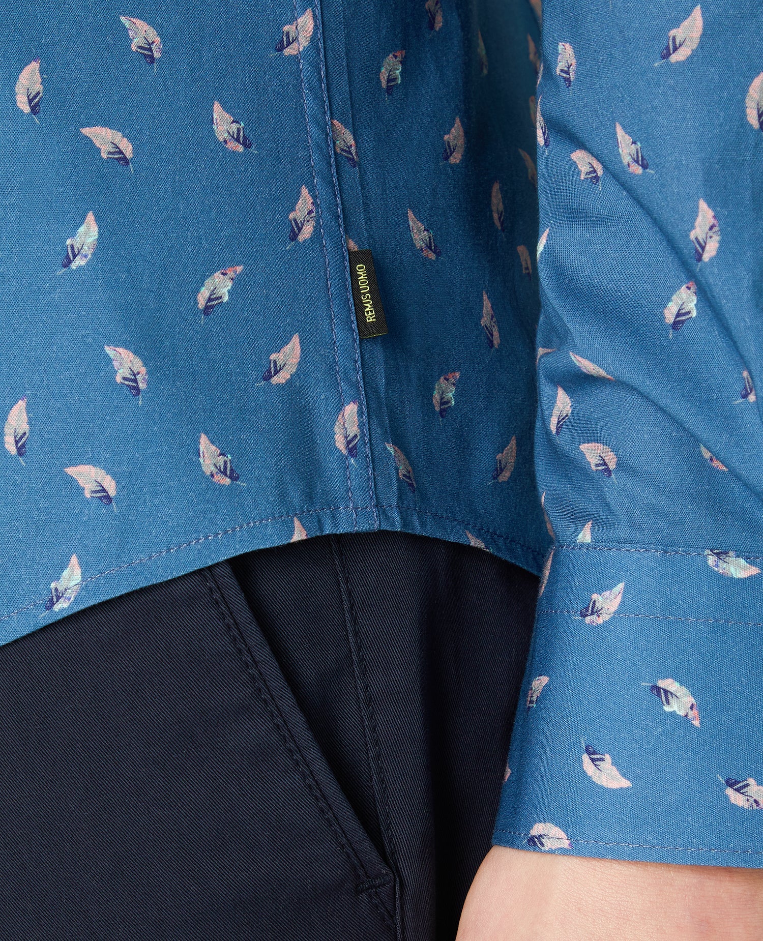 Slim Fit Print Cotton Stretch Shirt