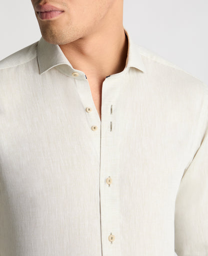 Man wearing a green casual shirt