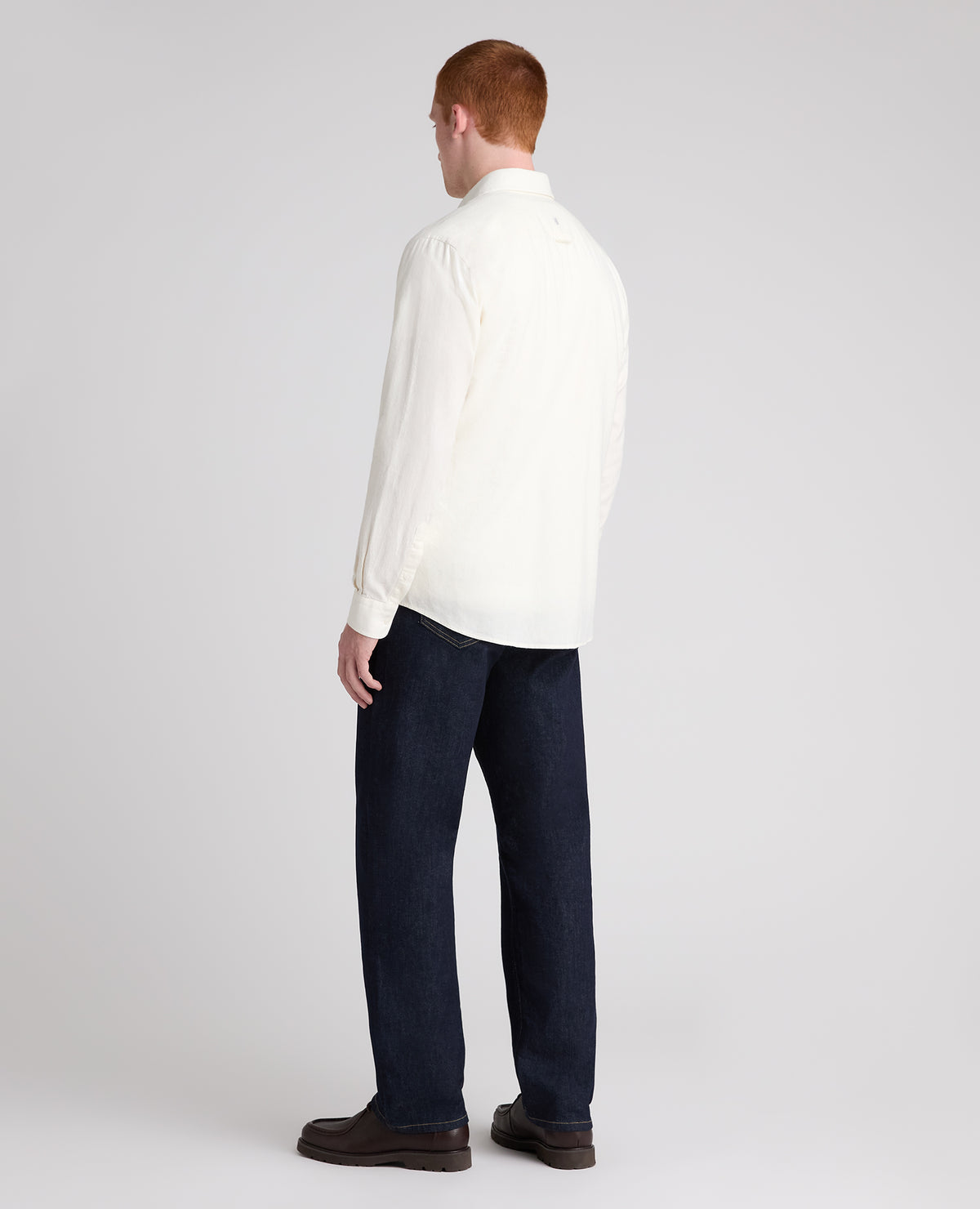 Cream Cotton-Wool Blend Shirt