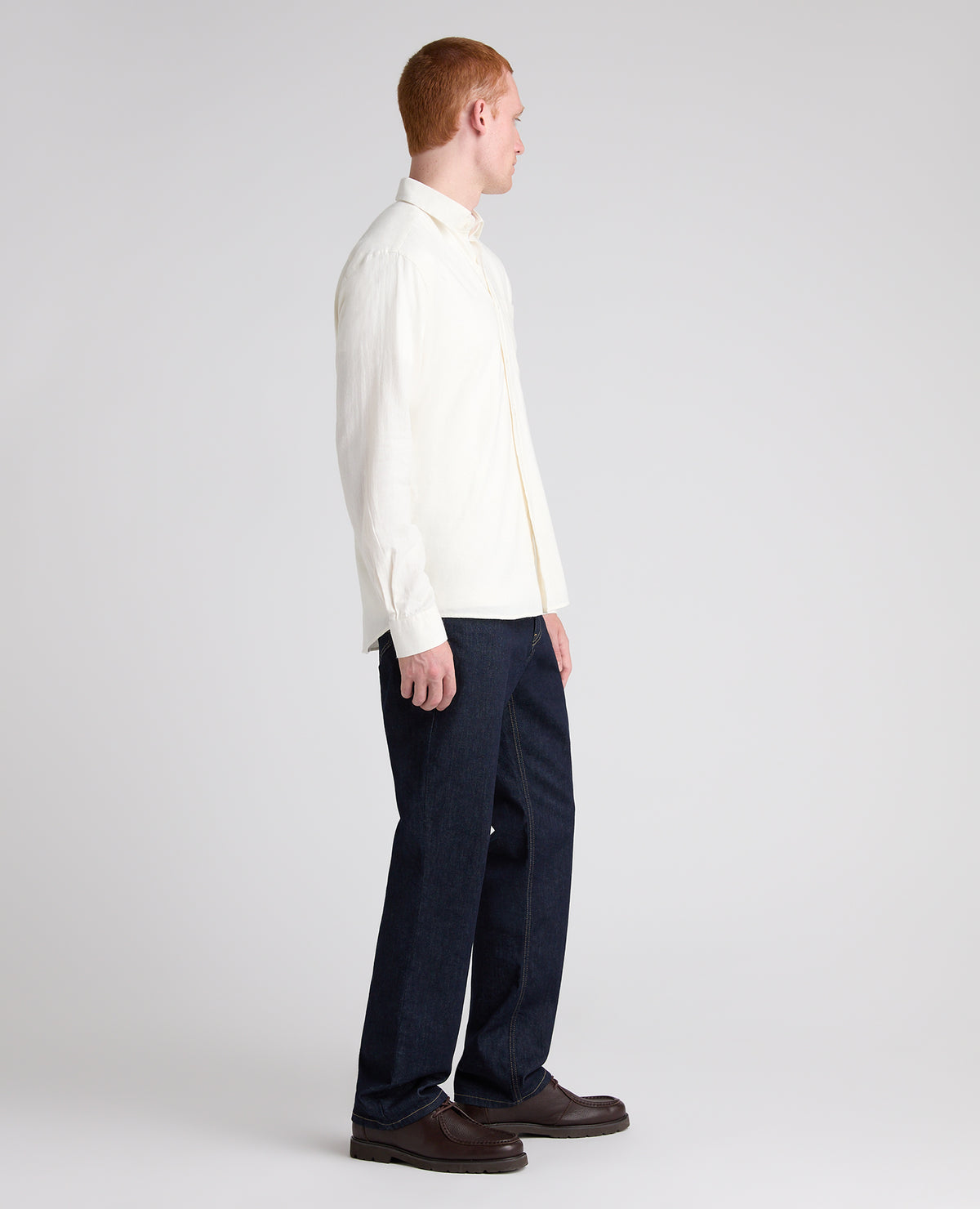 Cream Cotton-Wool Blend Shirt