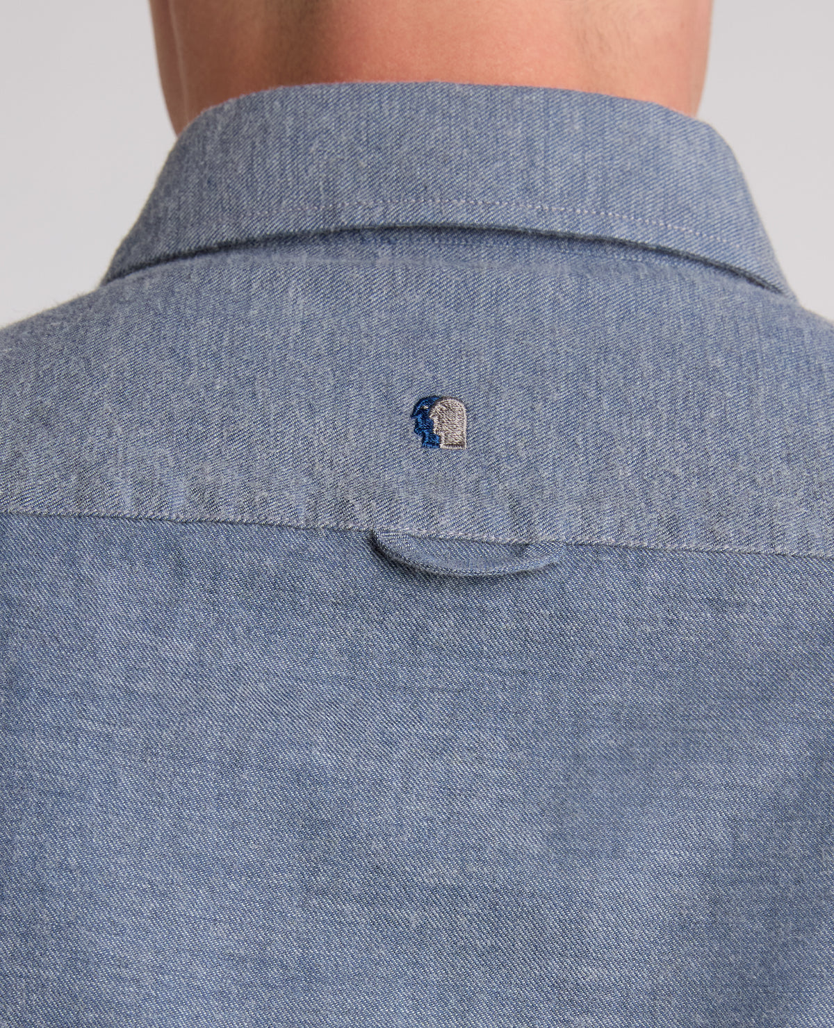 Blue Brushed Cotton Shirt