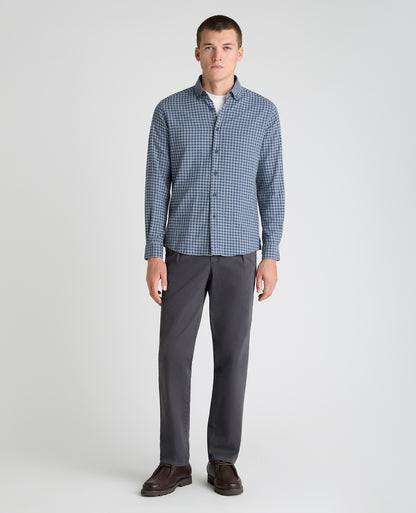 Blue Check Cotton Shirt