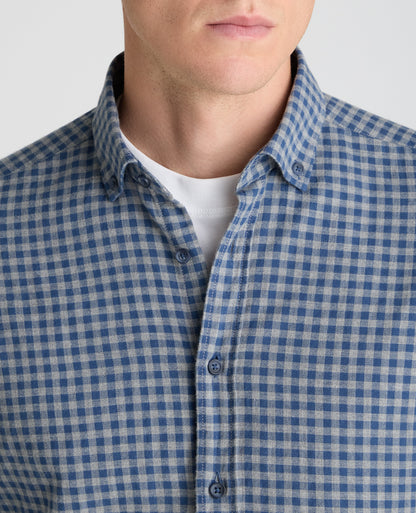 Blue Check Cotton Shirt