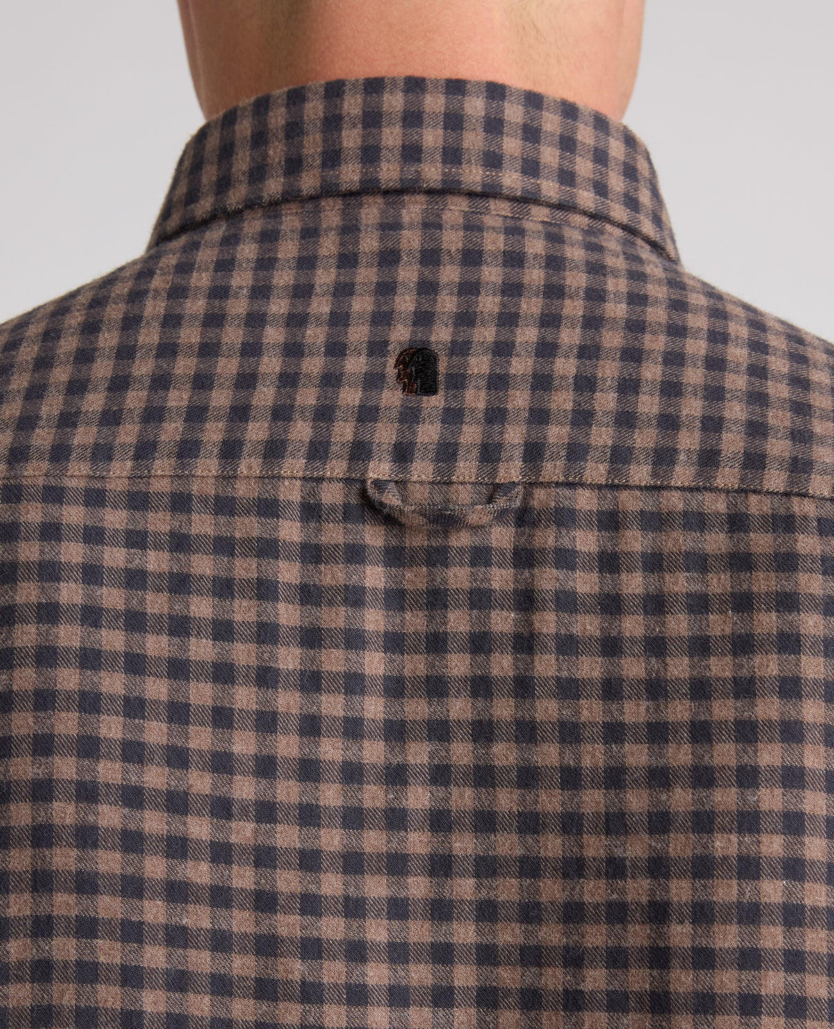 Brown Check Cotton Shirt