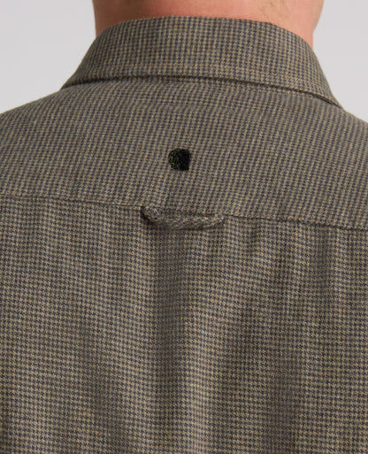 Green Micro Houndstooth Stretch Shirt