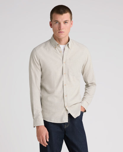 Stone Checked Cotton Blend Shirt
