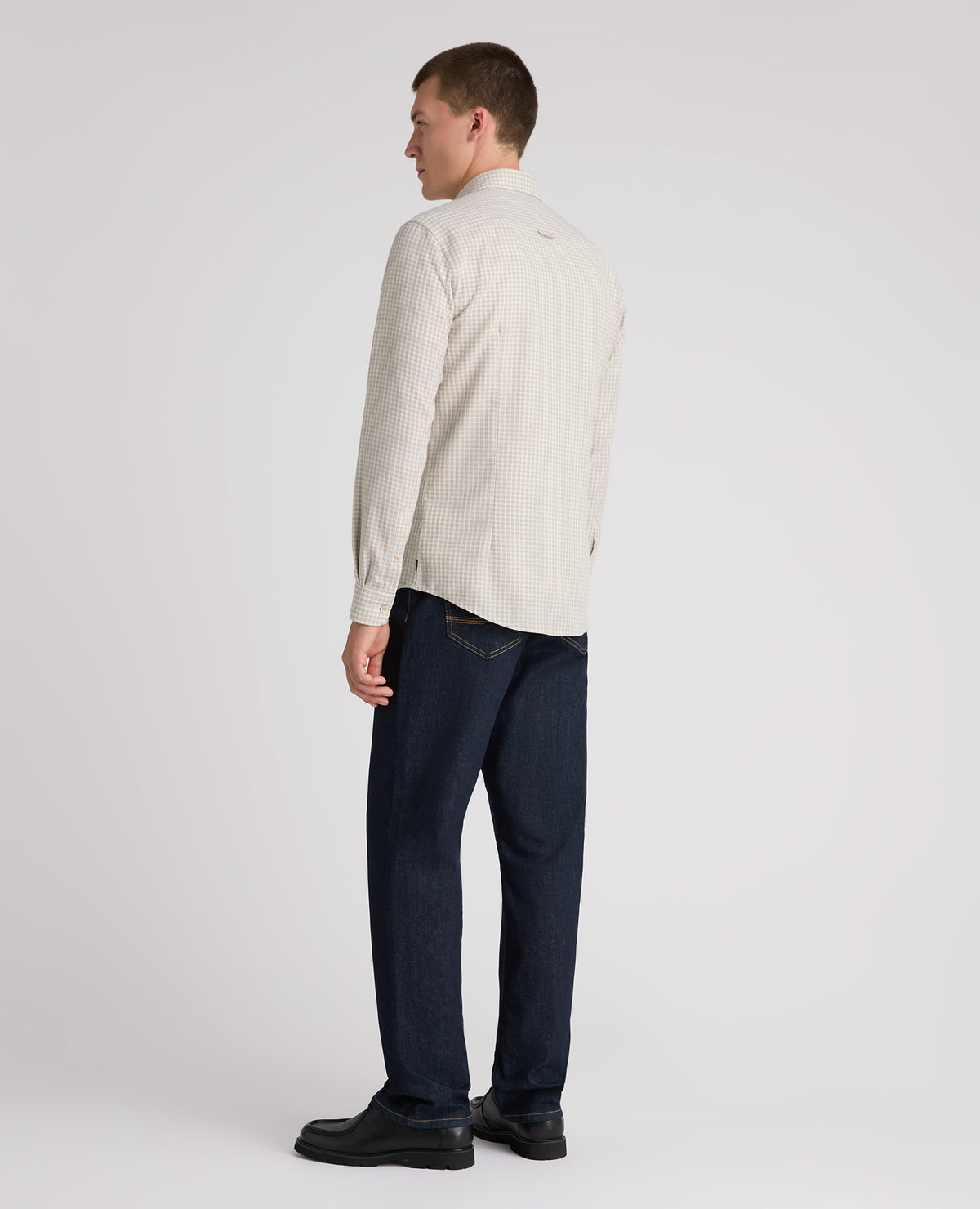 Stone Checked Cotton Blend Shirt