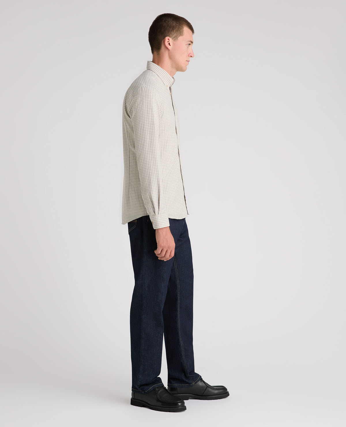 Stone Checked Cotton Blend Shirt