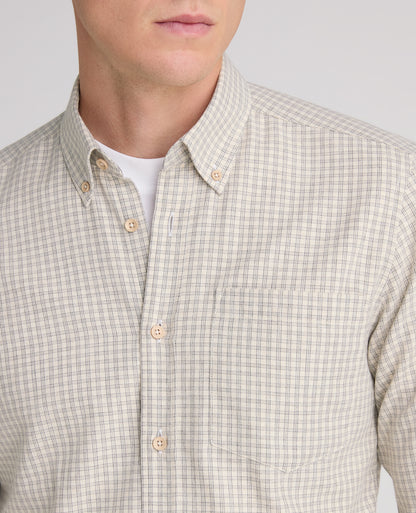 Stone Checked Cotton Blend Shirt