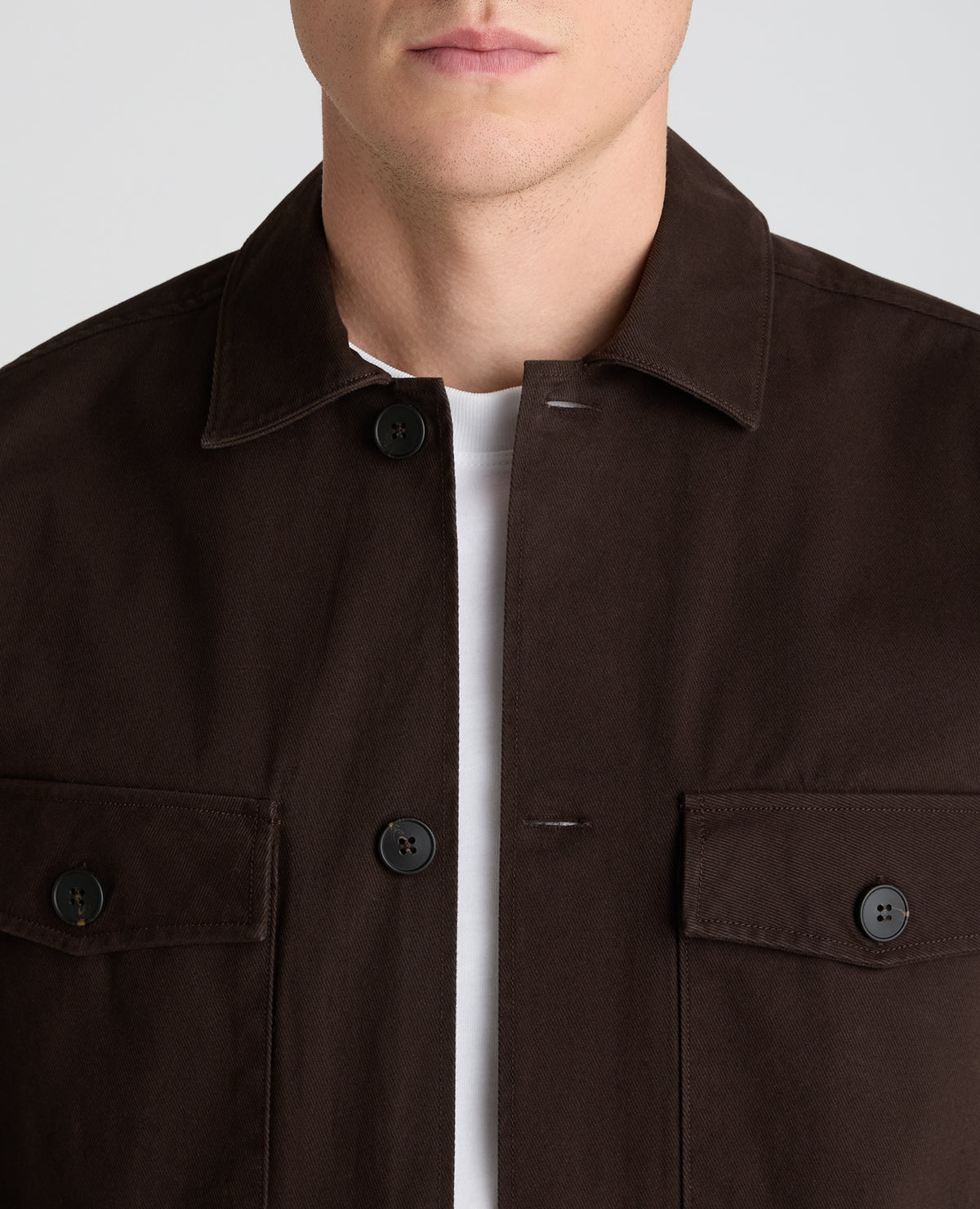 Dark Brown Organic Cotton Blend Shacket