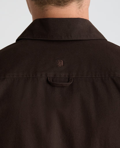 Dark Brown Organic Cotton Blend Shacket