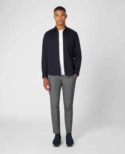 Regular Fit Cotton-Stretch Overshirt