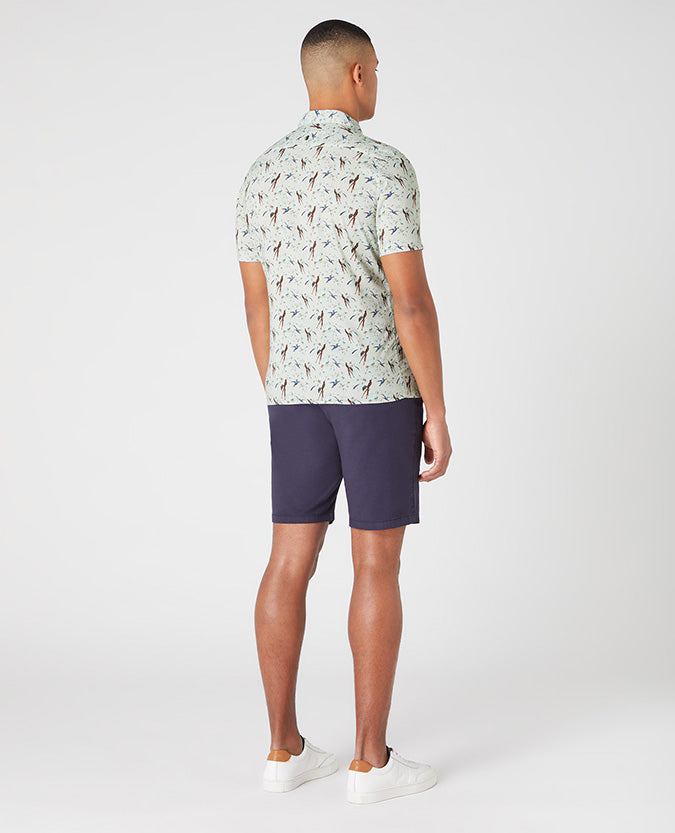 Tapered Fit Print Short Sleeve Shirt