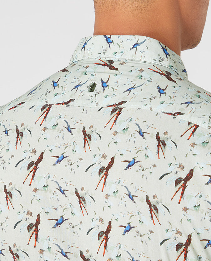Tapered Fit Print Short Sleeve Shirt