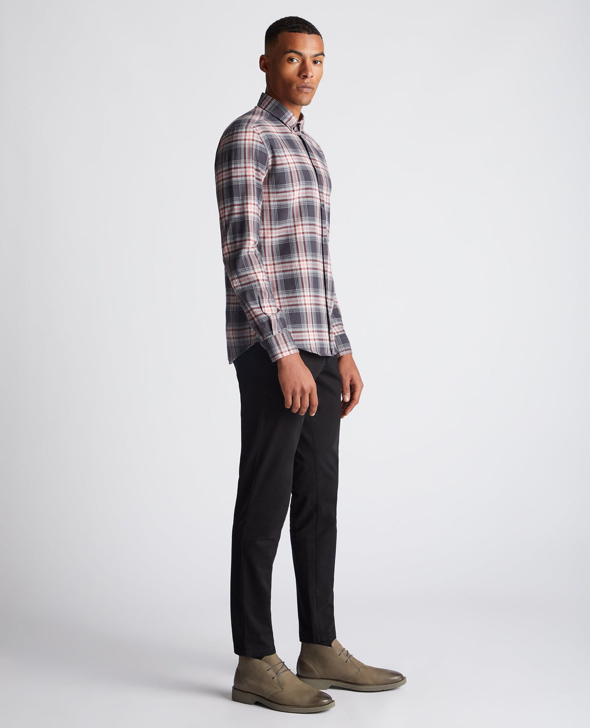 Slim Fit Checked Cotton Shirt