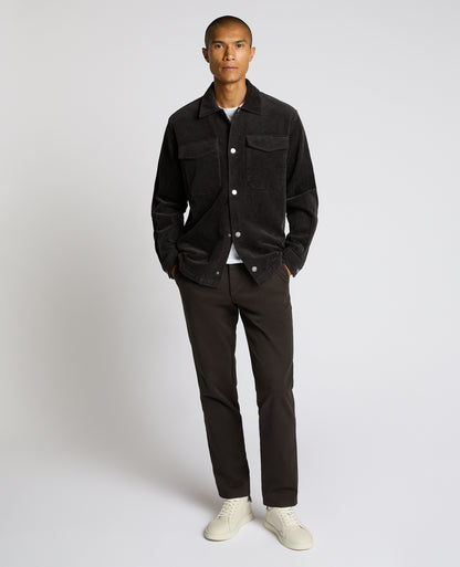 Man wearing a Grey casual shirt