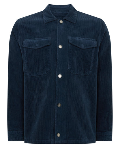 Man wearing a blue casual shirt