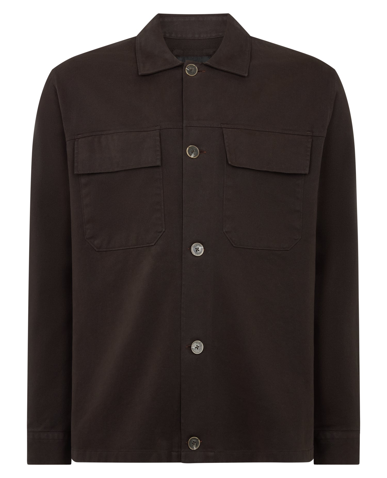 Man wearing a brown Regular Fit Double Pocket Shacket