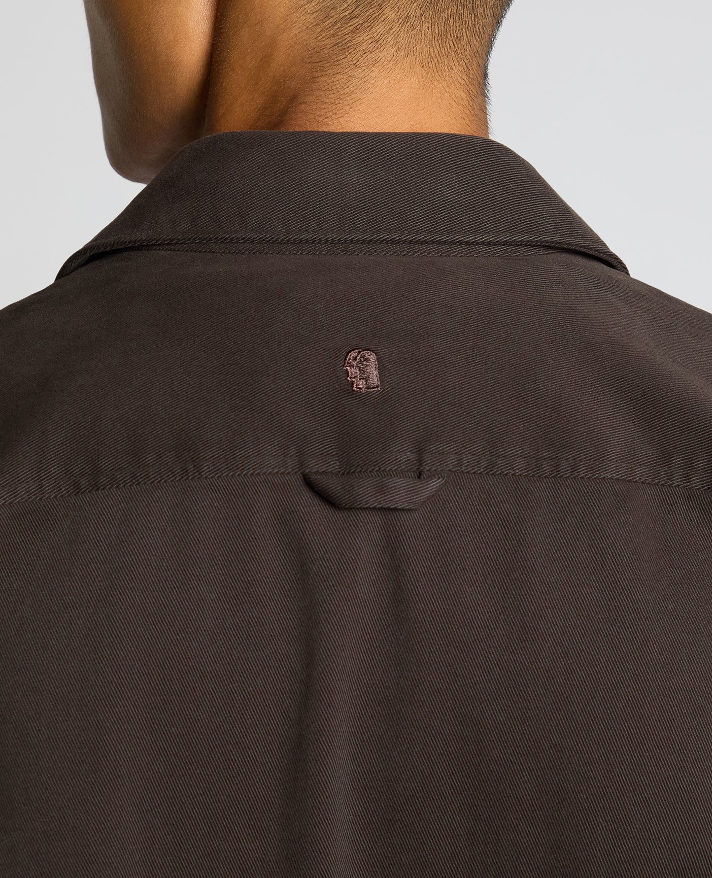 Man wearing a brown Regular Fit Double Pocket Shacket