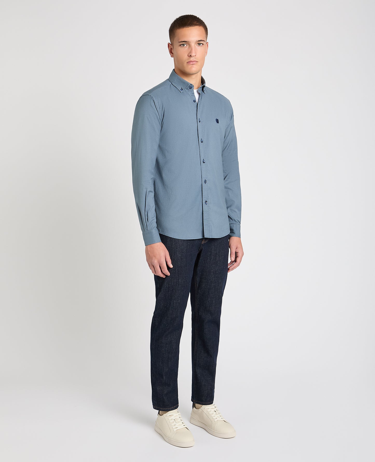 Tapered Fit Oxford Cotton Shirt