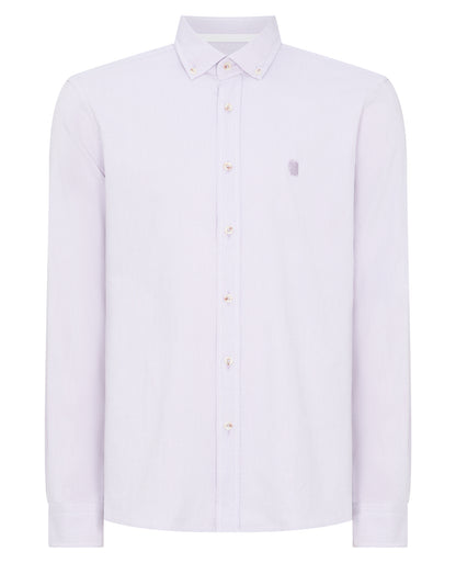 Man wearing a purple  casual shirt