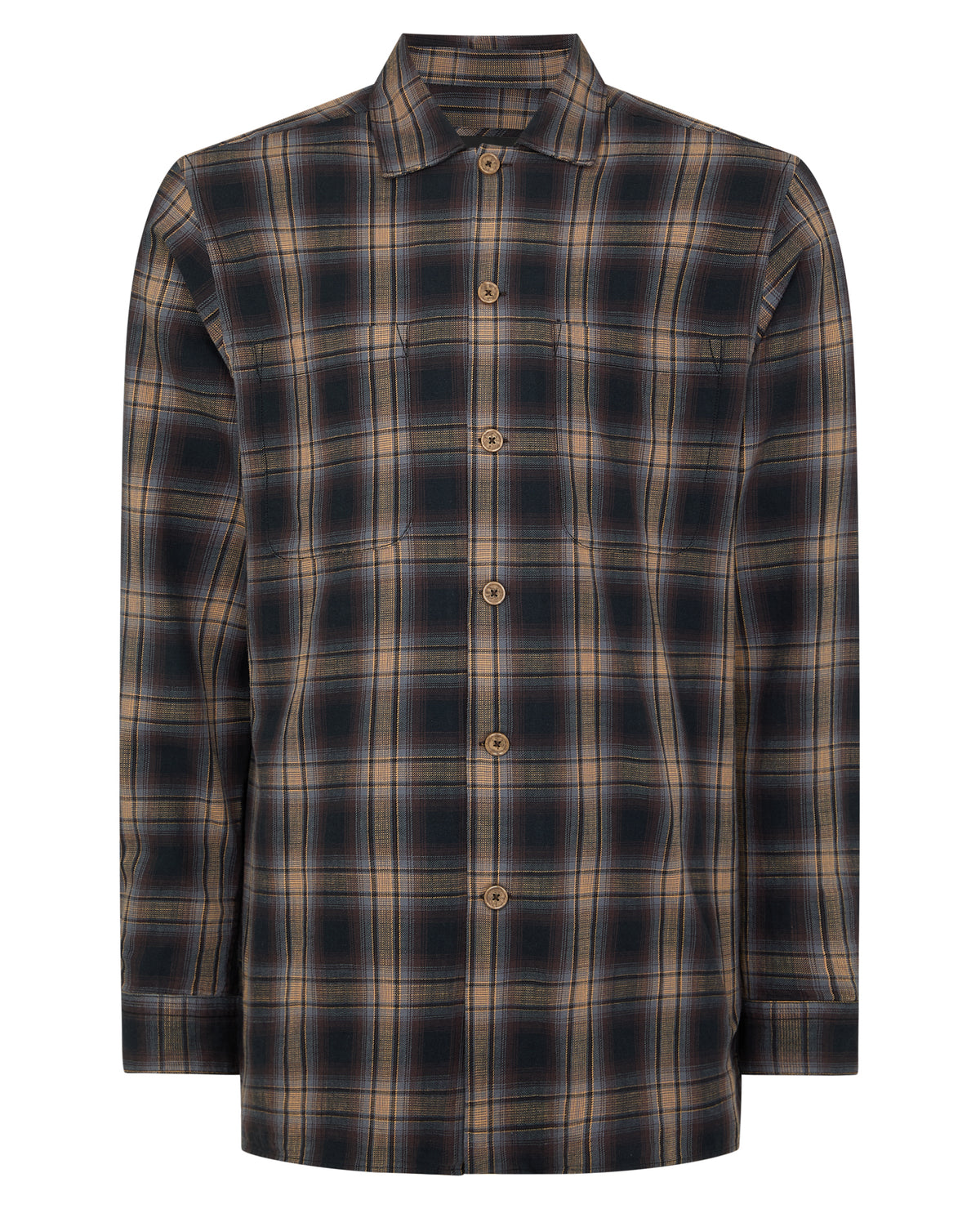 Man wearing a brown Regular Fit Cotton Overshirt