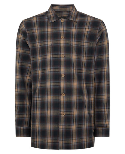 Man wearing a brown Regular Fit Cotton Overshirt
