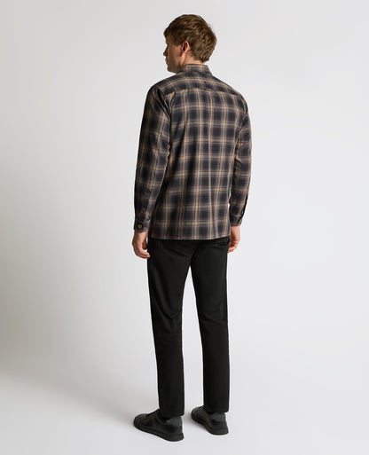 Man wearing a brown Regular Fit Cotton Overshirt