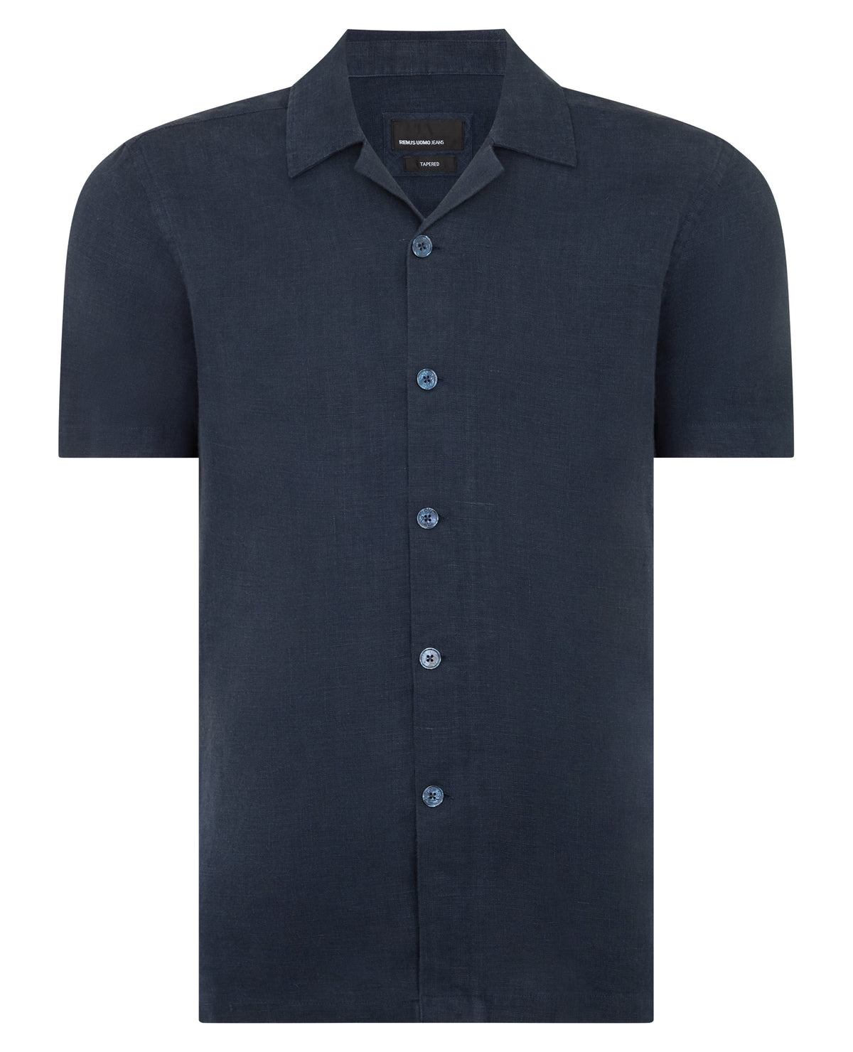 Man wearing a blue casual shirt