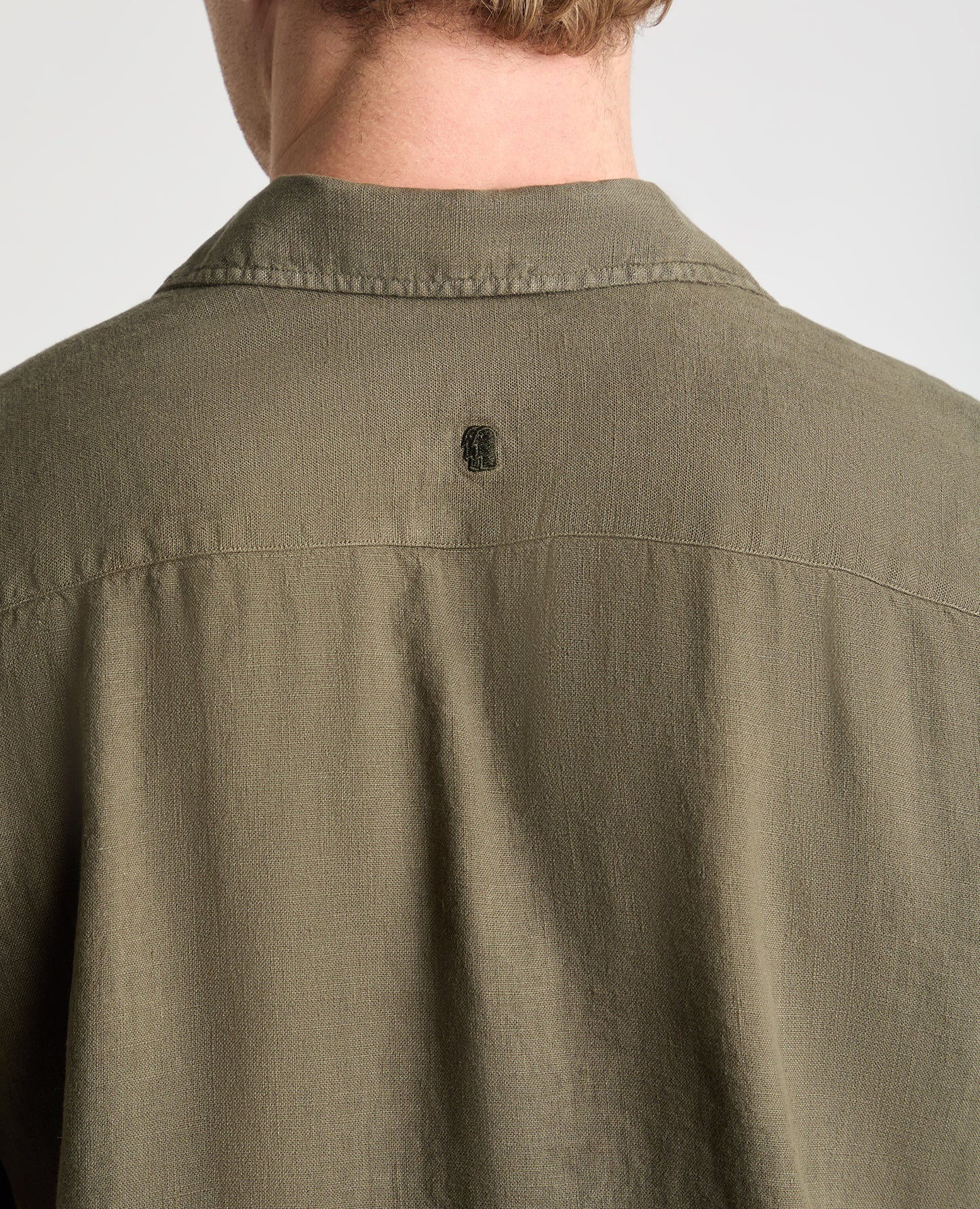 Tapered Fit Short Sleeve Linen Shirt