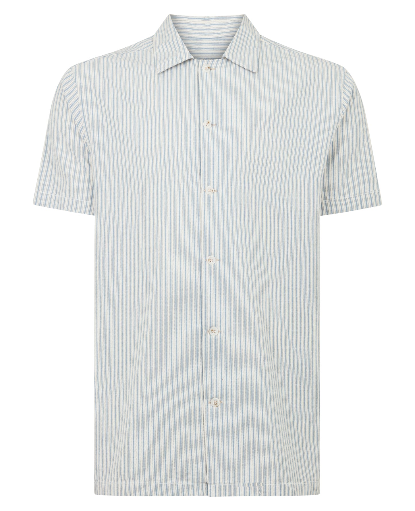 Tapered Fit Stripe Cotton Blend Shirt