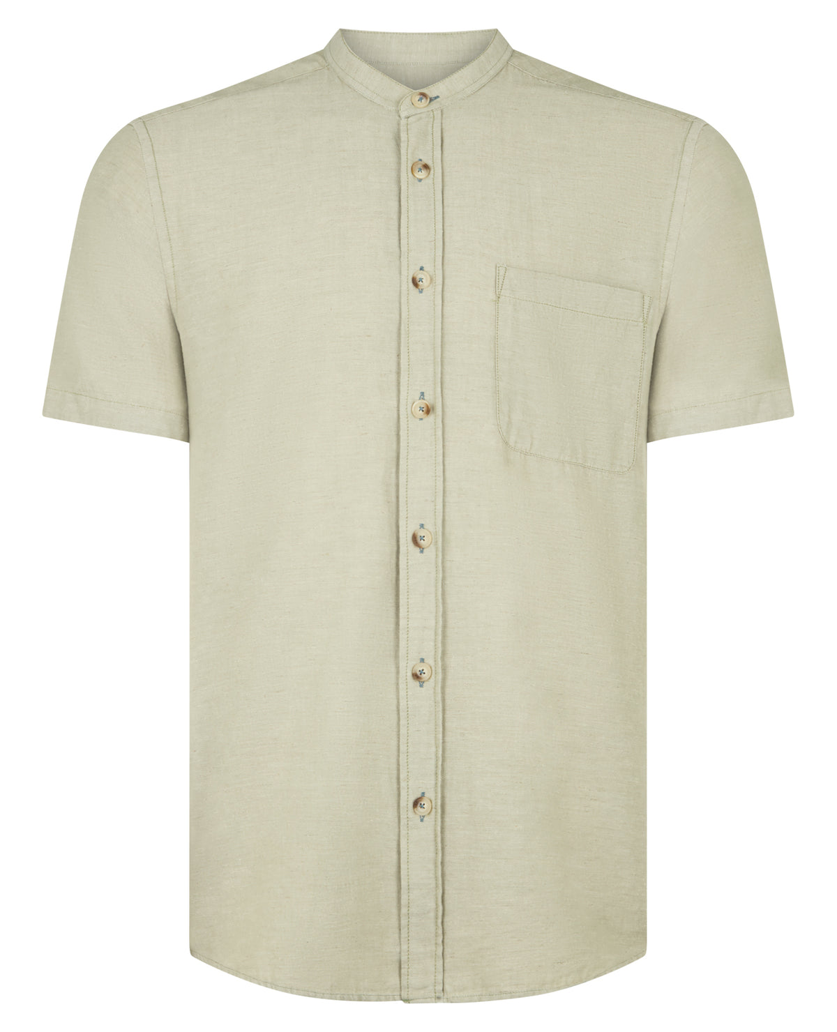 Man wearing a green casual shirt