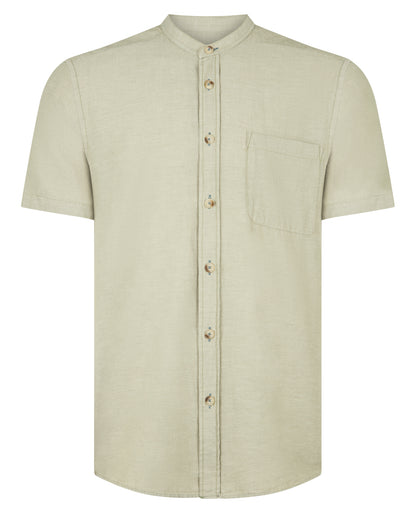 Man wearing a green casual shirt