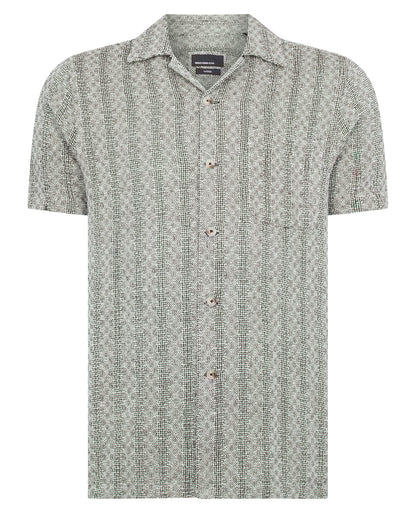 Tapered Fit Two-Tone Textured Shirt