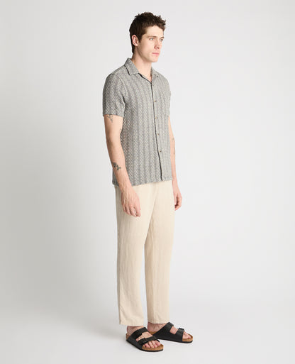 Tapered Fit Two-Tone Textured Shirt