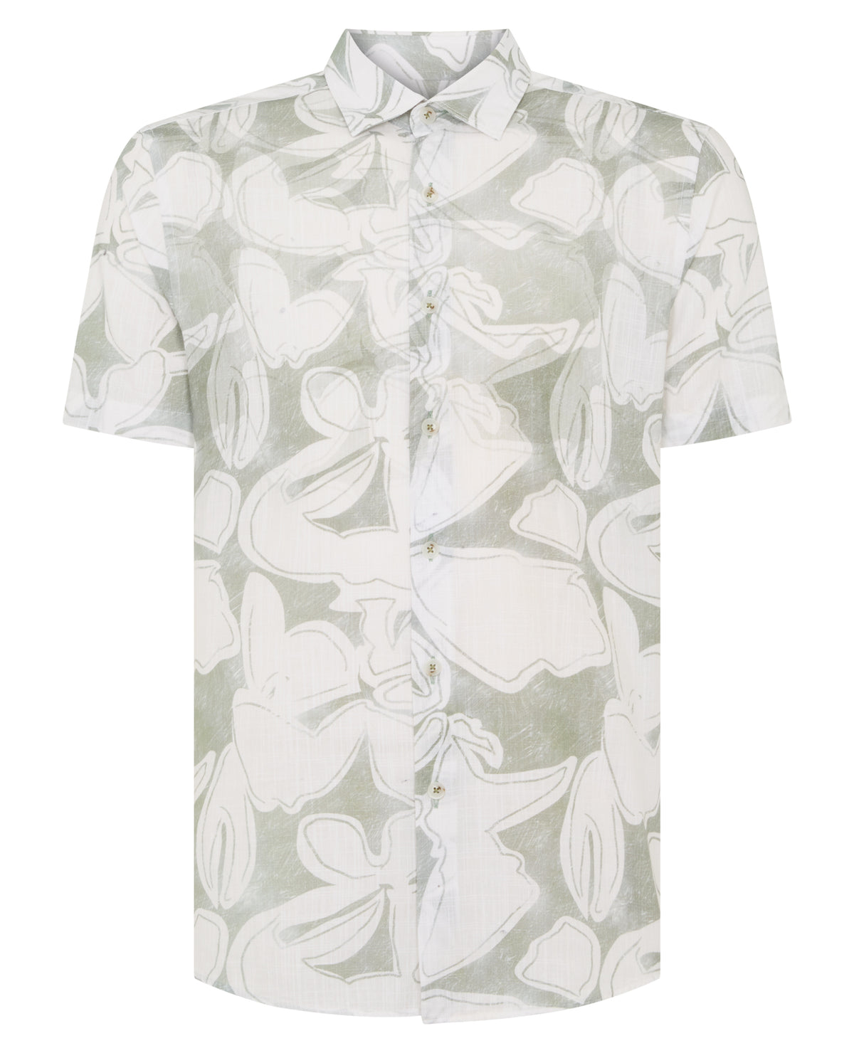 Man wearing a green casual shirt