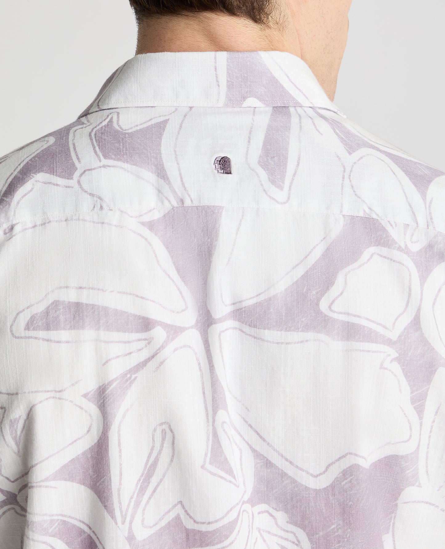 Tapered Fit Abstract Floral Print Shirt