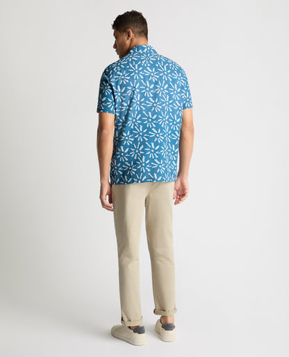 Tapered Fit Sunburst Print Shirt