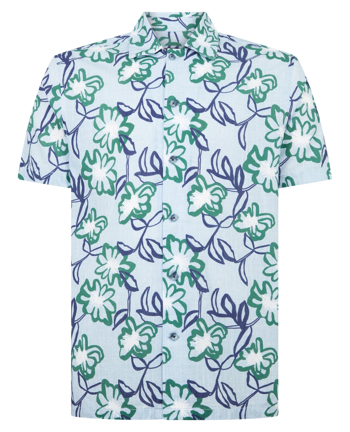 Tapered Fit Floral Patterned Shirt