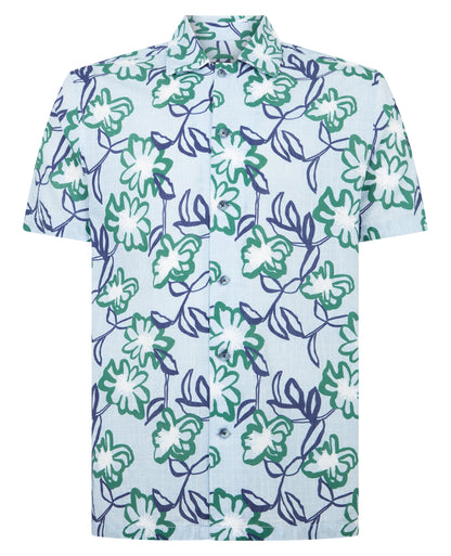 Tapered Fit Floral Patterned Shirt